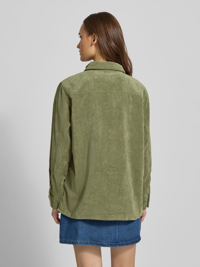 Pieces Loose Fit Hemdbluse in Cord Optik Modell 'EFFI' Oliv 5