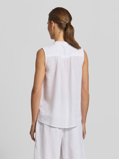 Christian Berg Woman regular fit blousetop van viscose-linnenmix Wit - 5