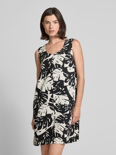 FREE/QUENT Minikleid aus Viskose-Leinen-Mix Modell 'LAVISCO' Black 4