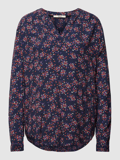 Esprit Blouse van viscose met bloemenmotief Marineblauw - 2