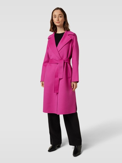 Liu Jo White Mantel mit Bindegürtel Pink 1