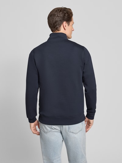 Casual Friday Sweatshirt met opstaande kraag en ritssluiting, model 'Sebastian' Marineblauw - 5