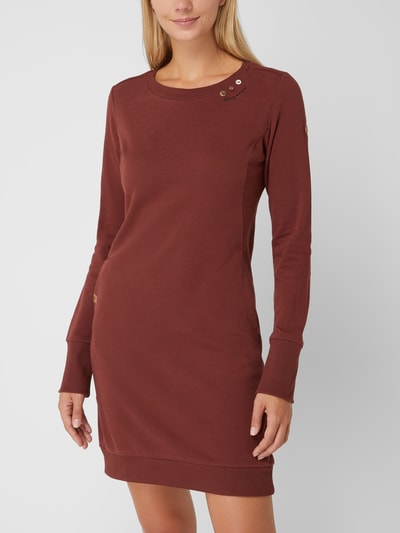 Ragwear Sweatjurk met sierknopen, model 'Menita' Rood - 4