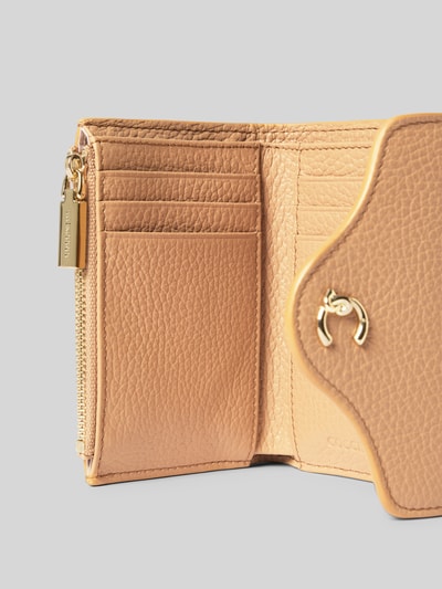 Coccinelle Portemonnaie mit Label-Applikation Camel 3