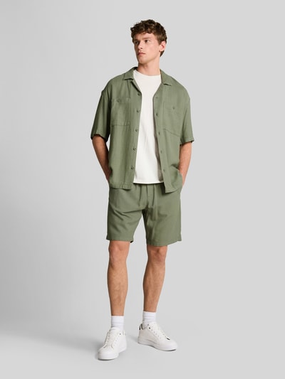 Tom Tailor Denim Regular Fit Bermudas aus Viskose-Leinen-Mix Mint 1
