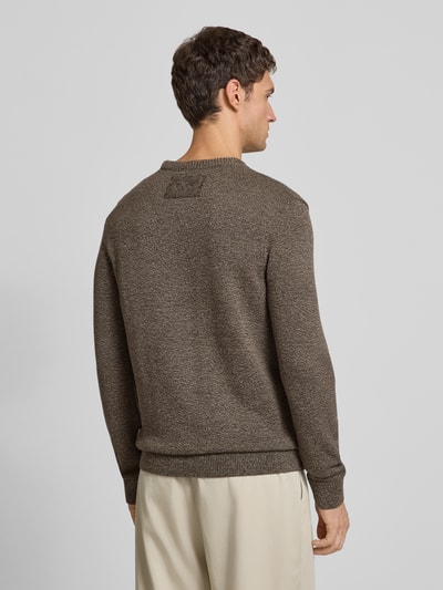Armedangels Regular Fit Strickpullover aus reiner Baumwolle Modell 'ALVAARIO' Hellbraun Melange 5