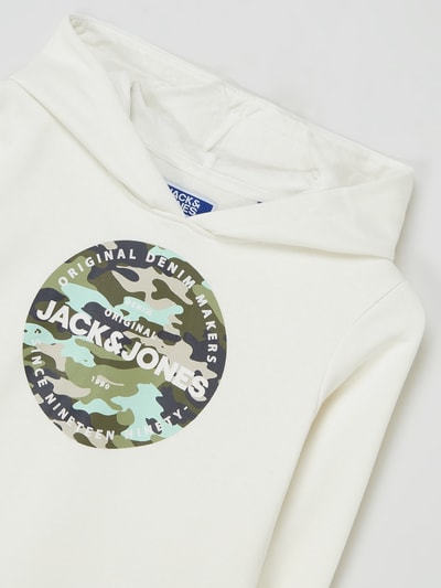 Jack & Jones Hoodie mit Logo Modell 'Pete' Offwhite 2