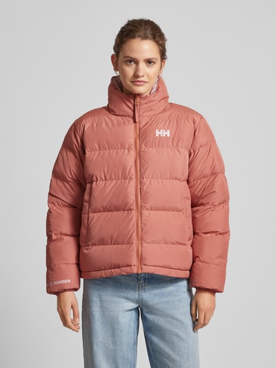 Helly Hansen Pikowana kurtka z kapturem z nadrukiem z logo Brudnoróżowy 4