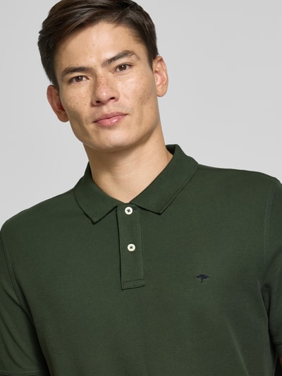 Fynch-Hatton Regular Fit Poloshirt mit Logo-Stitching Dunkelgruen 3