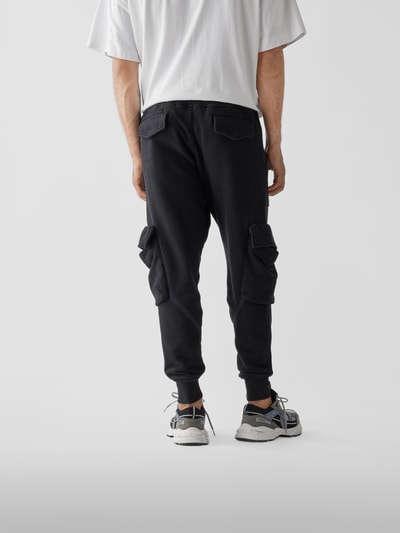 Greg Lauren Sweathose mit Cargotaschen Black 5