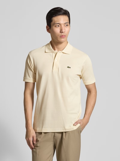 Lacoste Regular Fit Poloshirt aus reiner Baumwolle Beige Melange 4
