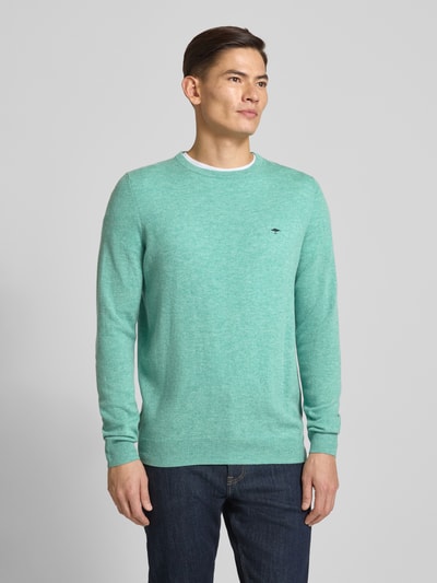 Fynch-Hatton Regular Fit Pullover mit Kaschmir-Anteil Modell 'Merino' Schilf 4