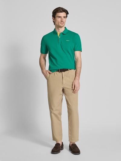 Gant Regular Fit Poloshirt mit Label-Stitching Gruen 1