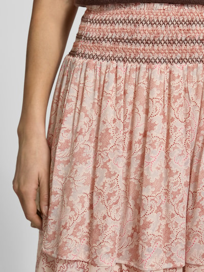 BOSS Orange Uitlopende mini-rok met all-over motief model 'C_VESIANA' Rosé - 3