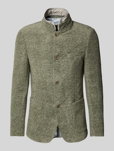 Roy Robson Slim fit colbert met opstaande kraag en borstzak Groen - 2