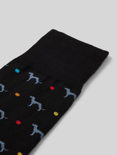 PAUL SMITH Socken mit Stukturmuster Modell 'HANK' Black 2