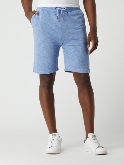 JOOP! Jeans Sweatshorts van katoen, model 'Silbo' Jeansblauw - 4