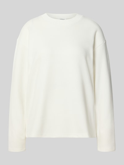 s.Oliver RED LABEL Sweter o kroju regular fit z mieszanki bawełny Złamany biały 2