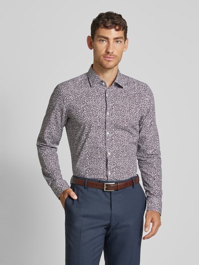 HUGO Slim fit zakelijk overhemd met kentkraag, model 'Kenno' Prune - 4