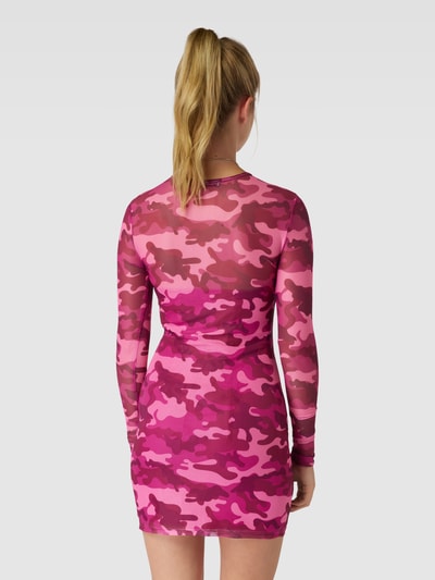 Review Mesh Longesleeve Minikleid Fuchsia 5