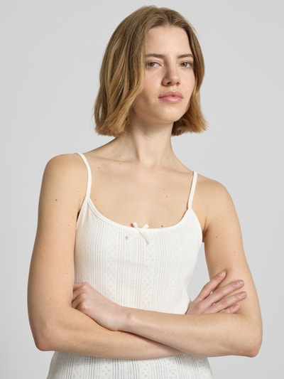 PIECES Regular Fit Trägertop aus reiner Baumwolle Modell 'MARIE' Offwhite 3