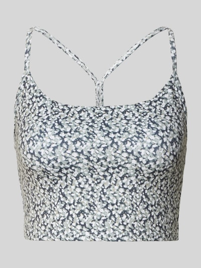 Produktfoto, Cropped Top mit integriertem bustier model 'Harley' van VARLEY, dames top van elastische materiaalmix, kort fit, slim fit, spaghettibandjes, abstract zwart-wit patroon, zachte textuur