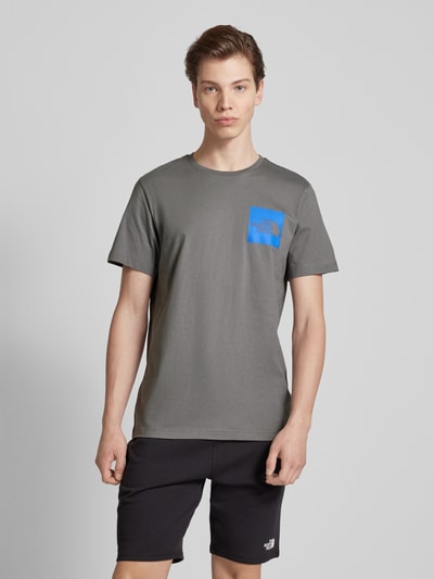 The North Face T-shirt z nadrukiem z logo model ‘FINE’ Antracytowy 4