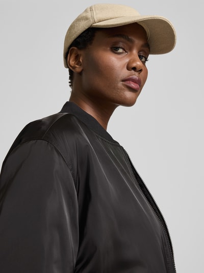Juvia Regular Fit Bomberjacke mit Stehkragen Black 3