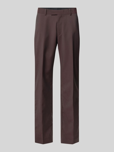 Tiger Of Sweden Regular Fit Anzughose aus Wolle mit Bügelfalten Modell 'Tenuta' Bordeaux 2