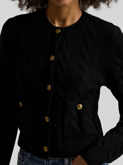 Polo Ralph Lauren Strickjacke mit Zierknöpfen BLACK 3