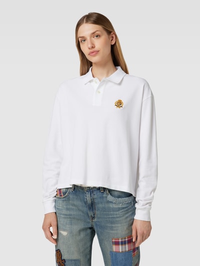 Polo Ralph Lauren Longsleeve mit Label-Stitching Weiss 4