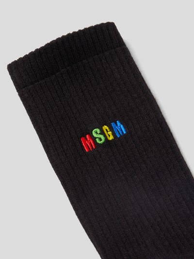 MSGM Socken mit Label-Stitching Schwarz 2