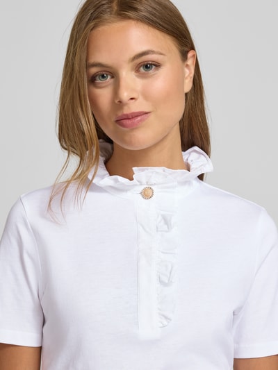 Rich & Royal T-shirt met opstaande kraag Wit - 3