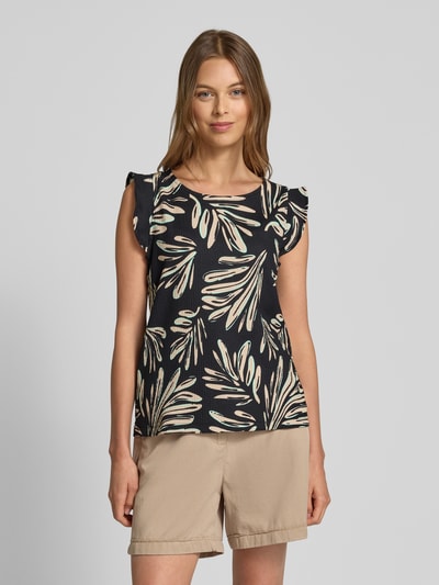 Tom Tailor Denim Relaxed Fit Blusenshirt mit Strukturmuster Black 4