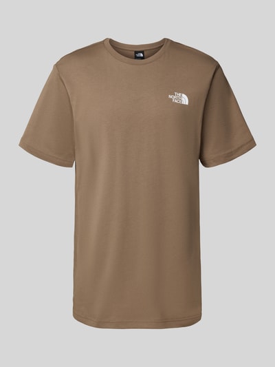 The North Face T-Shirt mit Label-Print Schoko 2