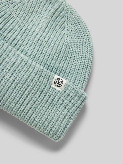 MSCH Copenhagen Beanie mit Logo-Patch Modell 'Galline Rachelle' Mint Melange 2