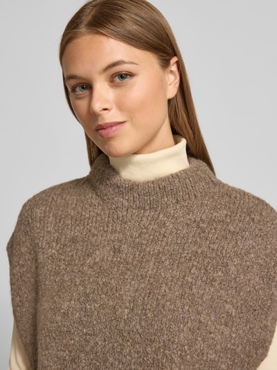 Milano Italy Pullunder mit Stehkragen Sand 3