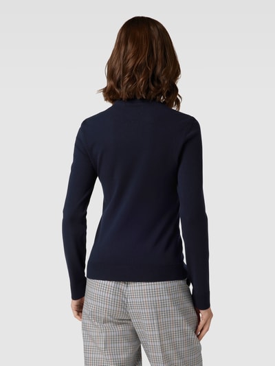 Marc Cain Gebreide pullover met opstaande kraag, model 'ADDITIONS' Marineblauw - 5