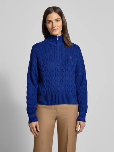 Polo Ralph Lauren Regular fit pullover in gebreide look Koningsblauw - 4