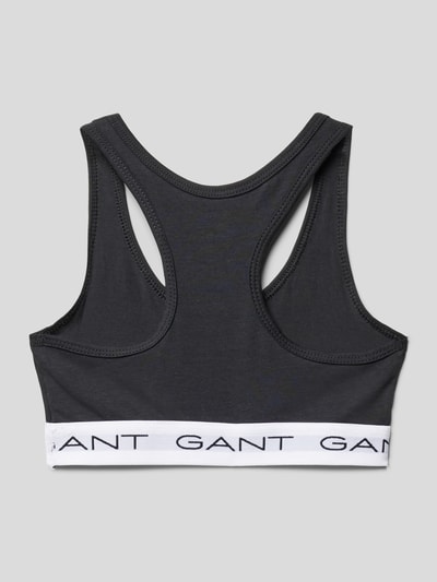 Gant Bustier met logo in band Zwart - 3