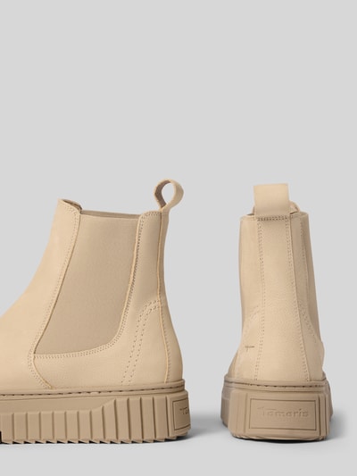Tamaris Chelsea Boots aus echtem Leder Beige 2