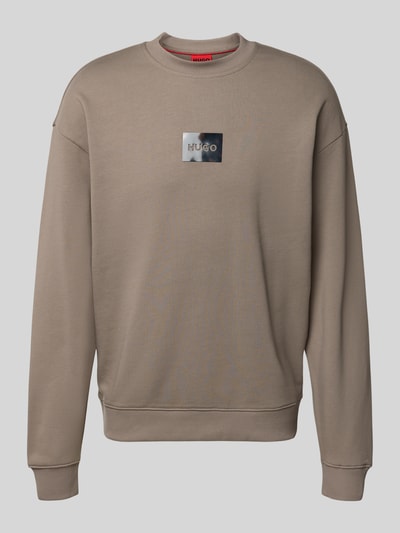 HUGO Regular Fit Sweatshirt aus reiner Baumwolle Modell 'DAYLO' Hellbraun 2