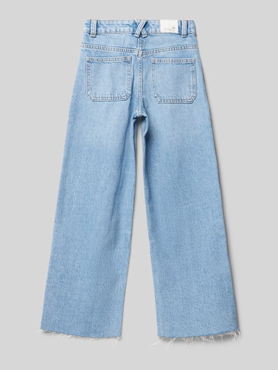 Mango Wide Leg Jeans im Destroyed-Look Blau 3