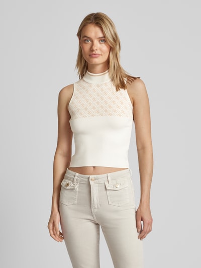 Guess Tanktop mit Turtleneck Offwhite 4