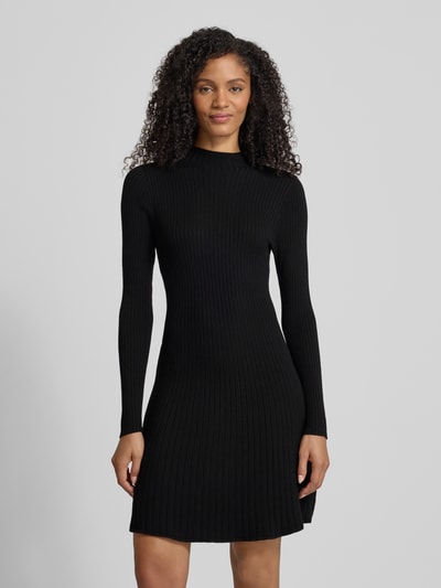 Vero Moda Sukienka lekko rozkloszowana z dzianiny z mieszanki wiskozy model ‘NANCY’ Czarny 4