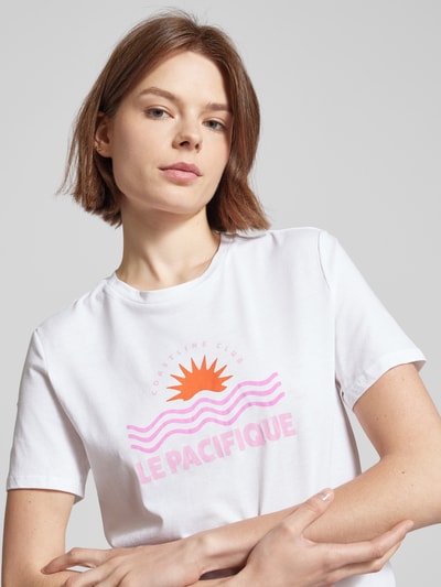 Only T-shirt z nadrukowanym motywem model ‘LUCIA’ Biały 3