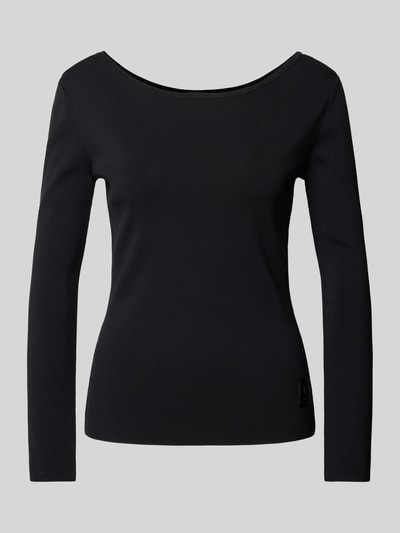 ARMANI EXCHANGE Longsleeve in Ripp-Optik Black 2