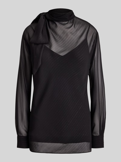 Lauren Ralph Lauren Loose Fit Langarmbluse mit Schimmernde Details Black 3