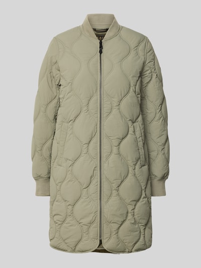 Superdry kurtka pikowana ze stójką i wpuszczanymi kieszeniami Khaki 1
