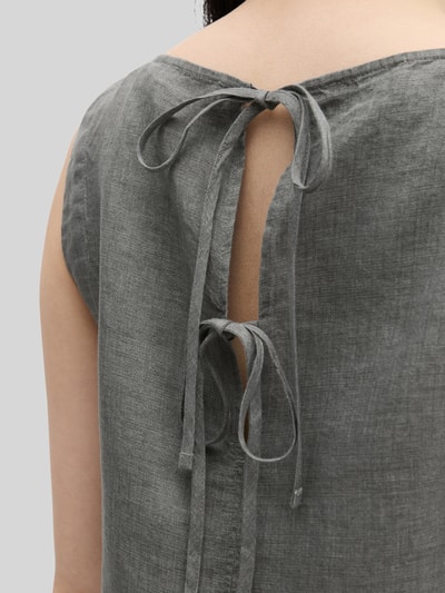 Marc O'Polo Top bluzkowy o kroju regular fit z czystego lnu Średnioszary melanż 3